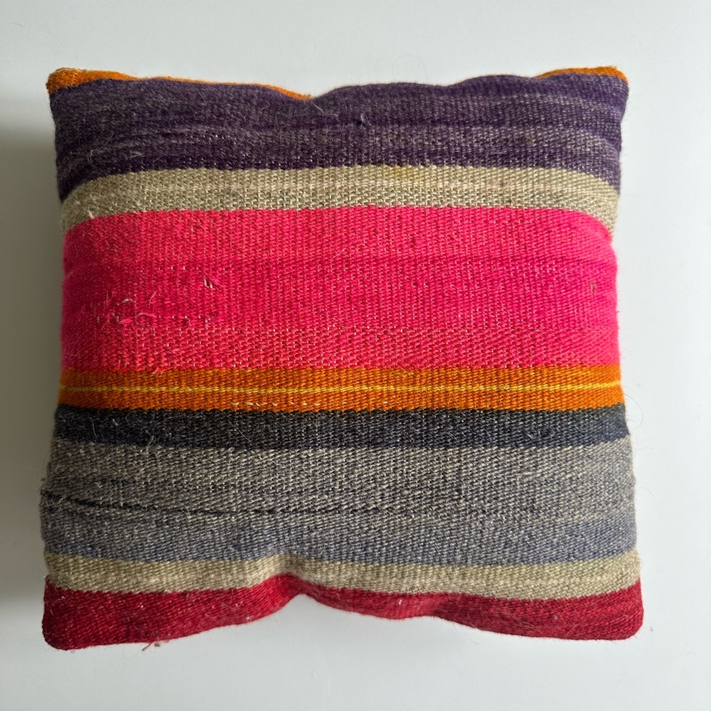 Vintage striped Turkish Rug Pillowcase